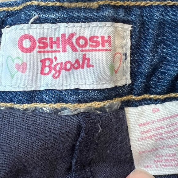Osh Kosh B'Gosh Vintage Denim Embroidered Floral Skort 6X - Picture 4 of 5